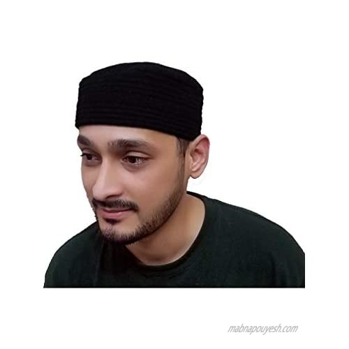 ADOTO Soft Fabric Lightweight Taqiah Hat - Warm Taqiah Cap Muslim Prayer Hat Kufi - Beanie Ramadan Topi Prayer Cap