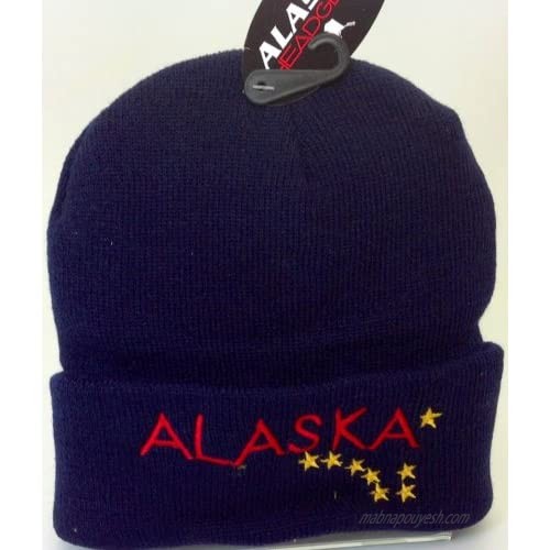 Alaska Beanie Hat Skull Stocking Hat Navy Blue Big Dipper