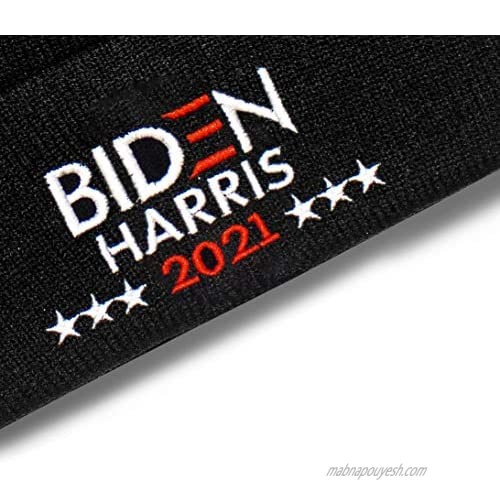 Biden Harris 2021 Inspired Beanie Cap - Winter Knit Embroidery Beanie