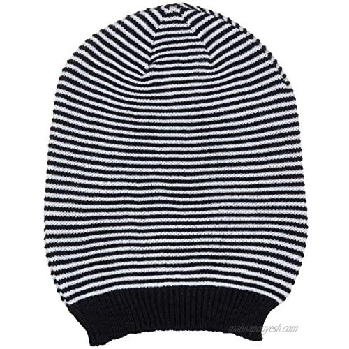 BYOS Unisex Everyday Lightweight Slouchy Knit Beanie Hat Solid Stripes Chevron