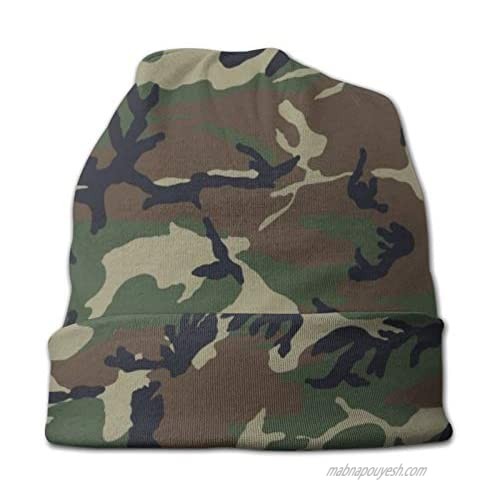 Camo Hunting Deer Bear Moose Turkey Duck Beanie Hat Slouchy Skull Cap Warm Chemo Headwear for Men Women