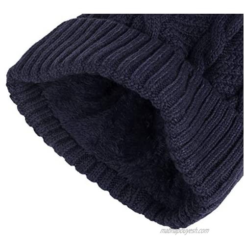 Chalier Winter Hats for Men Wool Knit Slouchy Beanie Hats Warm Baggy Skull Cap