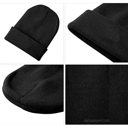 Fash For All Knit Beanie Hat Winter Hats Soft Warm Unisex Cuffed Beanie