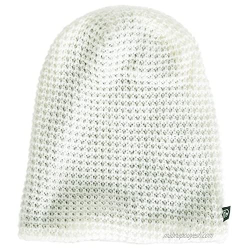 FORBUSITE Mens Slouchy Long Beanie Knit Cap for Summer Winter Oversize Cream