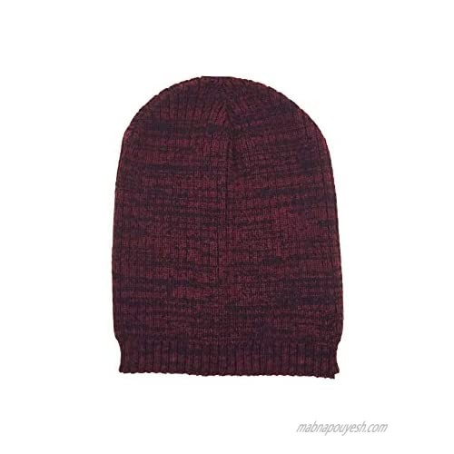 Hipster Marled Slouch Acrylic Knit Beanie Hat
