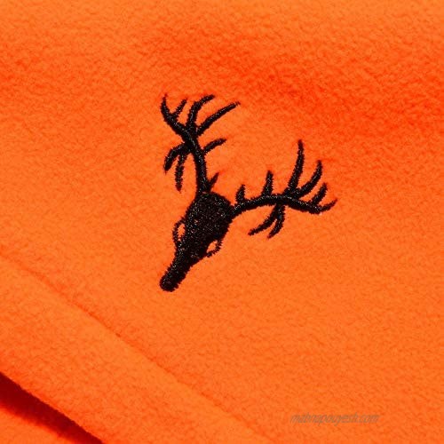 Jacob Ash Hot Shot Men’s Camo 4-Way Fleece Beanie – Blaze Orange Outdoor Hunting Camouflage