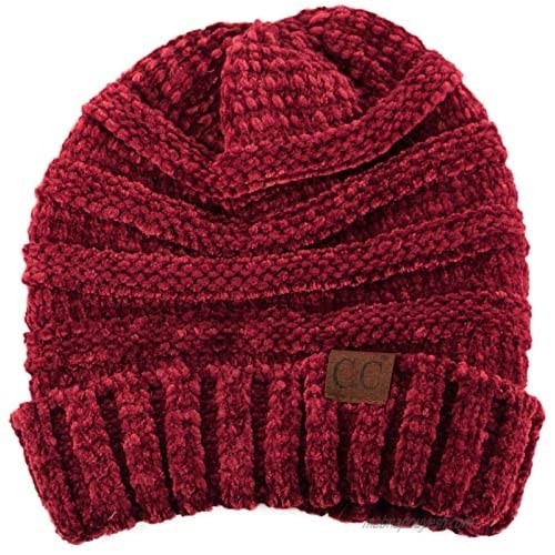 C.C BYSUMMER Stylish Thick Soft Cable Knit Slouchy Warm Winter Beanie Hat