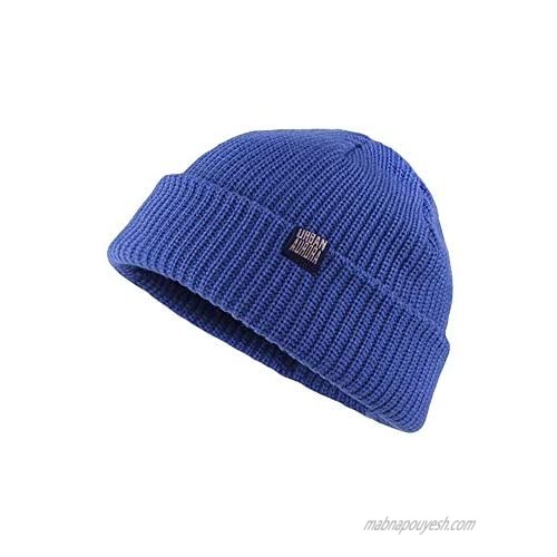 Croogo Cuffed Rib Knit Watch Hat Cotton Fisherman Beanie Hat for Mem Women Short Cuff Knitted Hat Winter Warm Skullcap