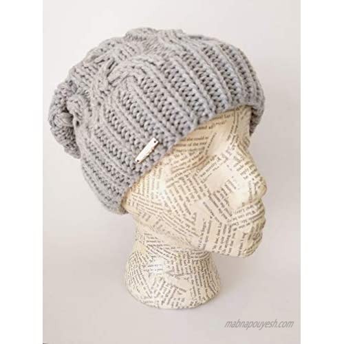 Frost Hats Warm Winter Beanie for Women Chunky Cable Knit Hat M179