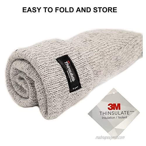 FWPP Thinsulate Thermal Lining -5℉ Winter Hat Wool Acrylic Knit Caps