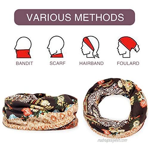 Proboths 2 Pack Floral Lace Beanie Hat Soft Chemo Cap Slouchy Turban Headwear Turban Knitted hat for Women