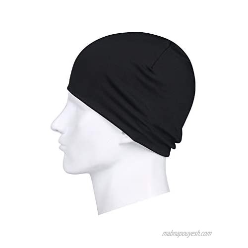 QINGLONGLIN Skull Cap for Men Women Sweat Wicking Helmet Liner Winter Running Slouchy Beanie