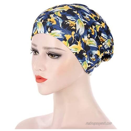 Satin Lined Sleep Cap Slouchy Beanie Turban Headwear Bonnet Headwrap Chemo Cancer Head Hat Cap Hair Cover Wrap
