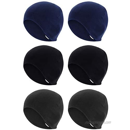 SATINIOR 6 Pieces Women Helmet Liner Winter Skull Cap Beanie Thermal Winter Cap with Ear Covers
