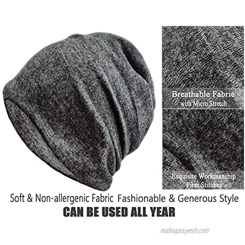 Women's Chemo Headwear Baggy Slouchy Beanie Hat Cap Scarf for Men
