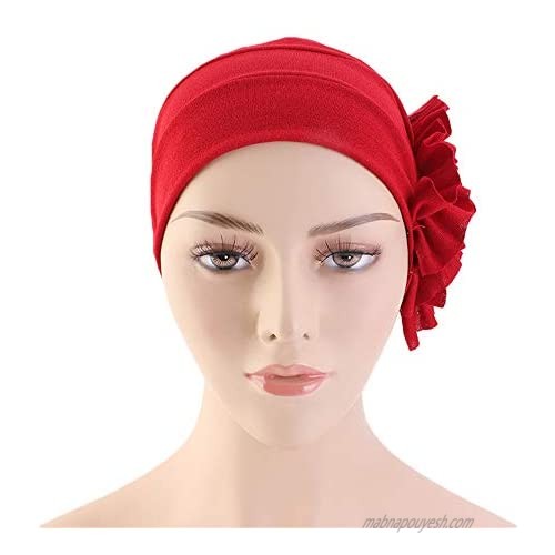Xuan Ding New Women’s Cotton Flower Elastic Turban Beanie Chemo Cap Hair Loss Hat