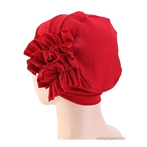 Xuan Ding New Women’s Cotton Flower Elastic Turban Beanie Chemo Cap Hair Loss Hat