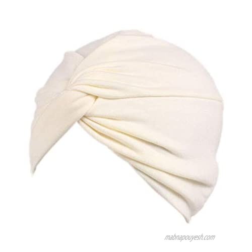 YiYi Operation Women's Sleep Turban Pre Tied Cotton Chemo Cap Beanie Turban Headwear for Cancer Patients