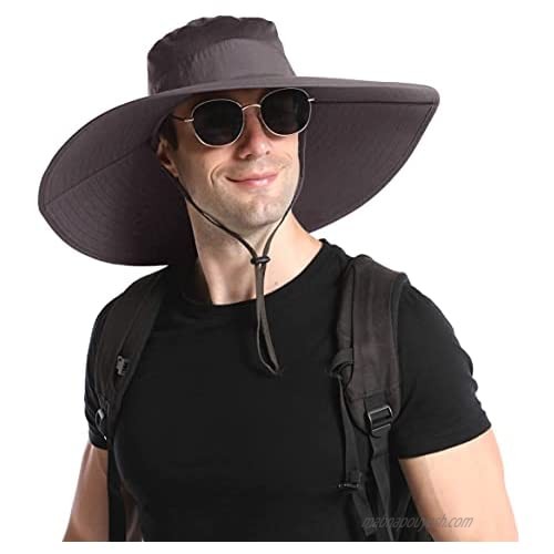 6 inch Super Wide Brim Sun Protection Hat Unisex Fishing Garden Lawn Work Bucket Cap