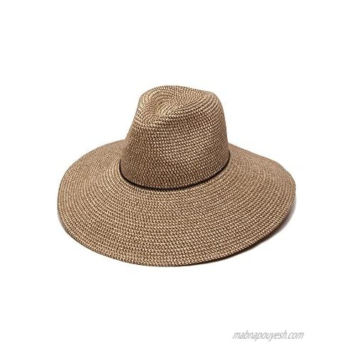‘ale by alessandra Women's Sancho Adjustable Toyo Hat with Leather Trim
