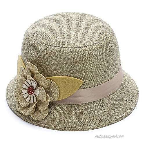 ChezAbbey Wide Brim Tea Party Church Bucket Hat Summer Sun Beach Top Hat