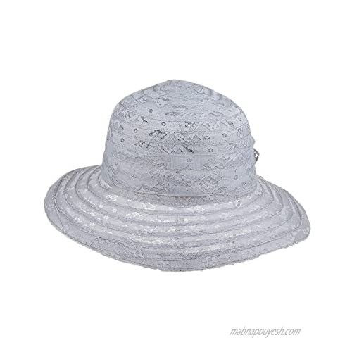 DANTIYA Summer Lace Beach Sun Hat Kentucky Derby Church Dress Bucket Hat