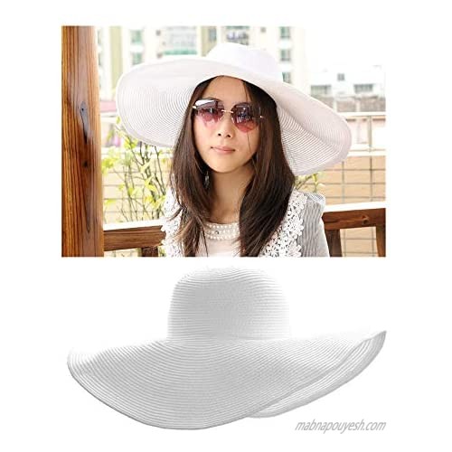 ETCBUYS Women’s Beach Vacation Hat – Summer UV Protection Wide-Brimmed Straw