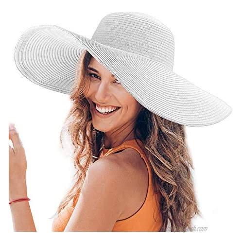 ETCBUYS Women’s Beach Vacation Hat – Summer UV Protection Wide-Brimmed Straw