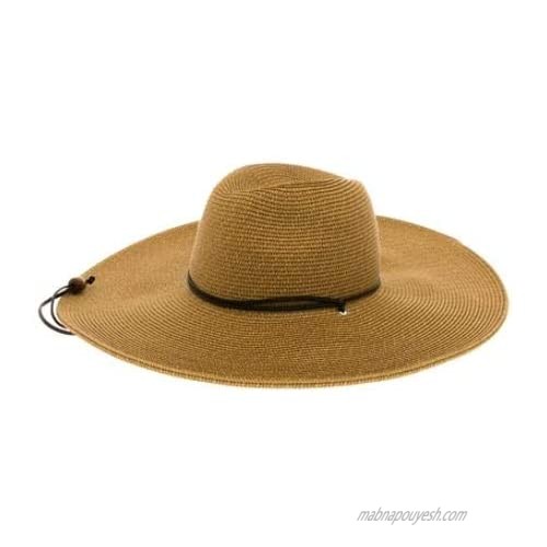 Extra Wide Brim Panama Safari Straw Sun Hat for Women with UV Protection  Big Floppy Brimmed Beach Hat SPF 50+