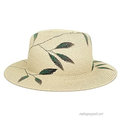 Gossifan Womens Colorful Beach Sun hat Summer Panama Straw Hat