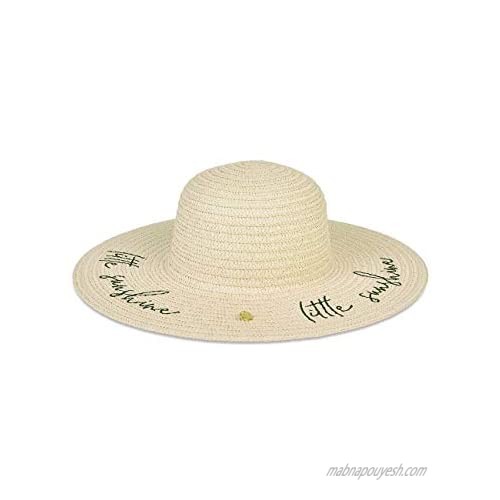 Katie Loxton Womens You Are My Sunshine & Childrens Little Sunshine Fashion Vanilla Straw Hat Set of 2