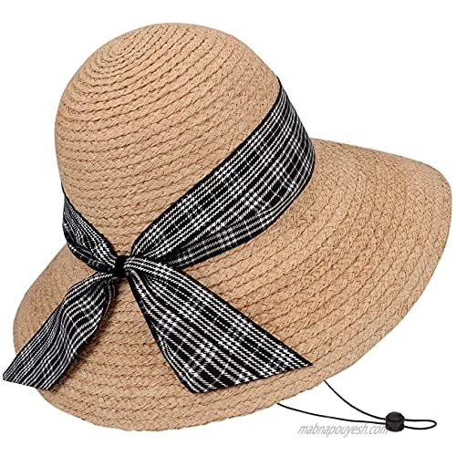 Maylisacc Wide Brim Sun Visors for Women Packable Sun Hat Beach Golf Gardening Topless-Hat