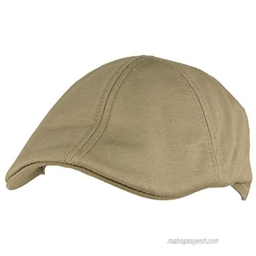 Men's 100% Cotton Duck Bill Flat Golf Ivy Driver Visor Sun Cap Hat