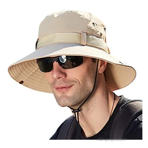 Outdoor UPF 50+ UV Sun Protection Waterproof Breathable Wide Brim Bucket Sun Hat for Men/Women