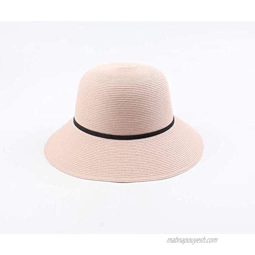 Sun Hat Women Wide Brim Straw Hat Floppy Foldable Packable Beach Hat UV UPF 50+