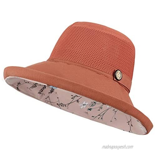 Sun Hats for Women Foldable Summer Beach Hat Womens Wide Brim Hats UPF 50+ Outdoor Caps