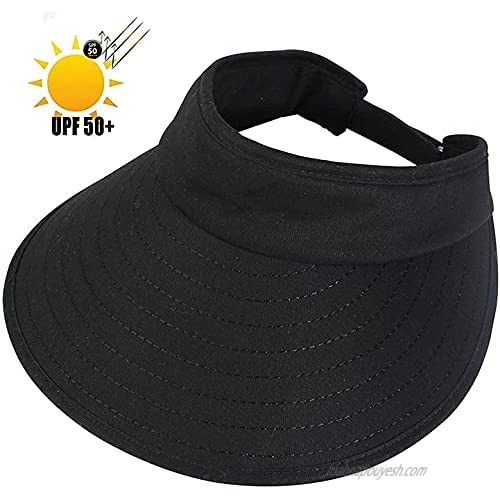 Sun Hats for Women - Large Brim Summer Beach Hat UV Protection - Outdoor Cap Visor Lightweight & Adjustable