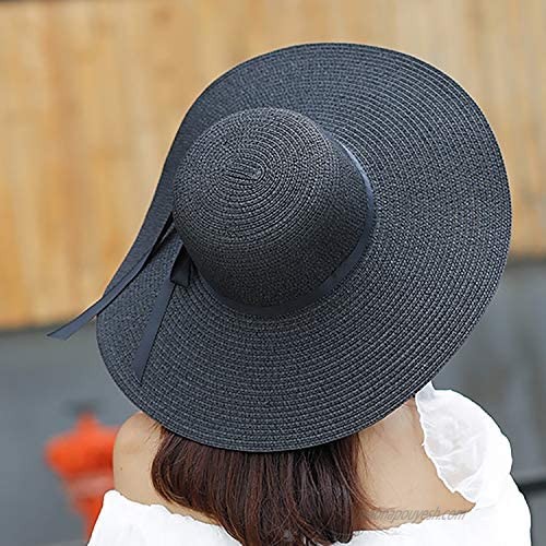 Sun Hats for Women Wide Brim Beach Hat Foldable Straw Hat UPF 50+ UV Sun Protection
