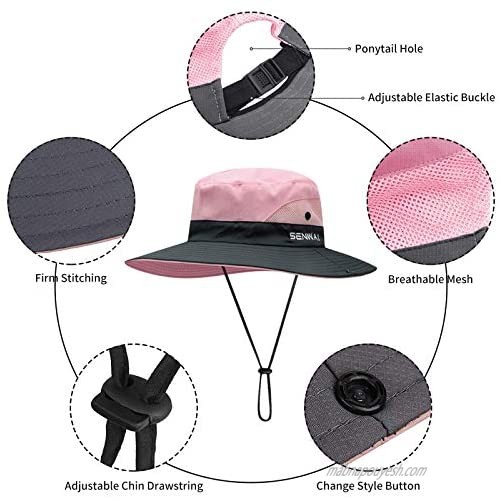 TMEOG Fishing Hats for Women Wide Brim Outdoor UV Protection Foldable Mesh Beach Sun Hat Fishing Cap