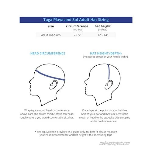 Tuga Adult Unisex Sol Wide Brim Sun Hats - UPF 50+ Sun Protection