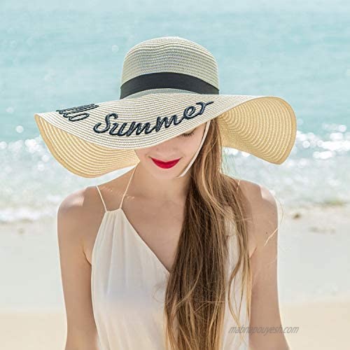 Women Straw Hat Beach Hat Sun Hat for Girls Summer Beach Hats for Women Girls Beach Holiday Outdoor Sports
