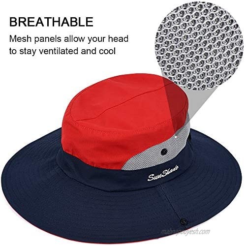 Women's Sunhats Outdoor Bucket Hats Unisex Protection Foldable Fisherman Mesh Hats Wide Brim Solar Roller Beach Summer Caps