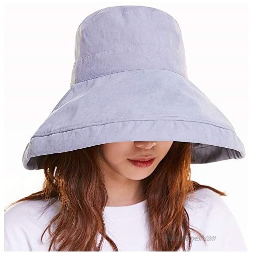 YEKEYI Sun Hat for Women Sun Protecetion Wide-Brimmed Sun Hats Adjustable Beach Hat Large Wide Brim Visors