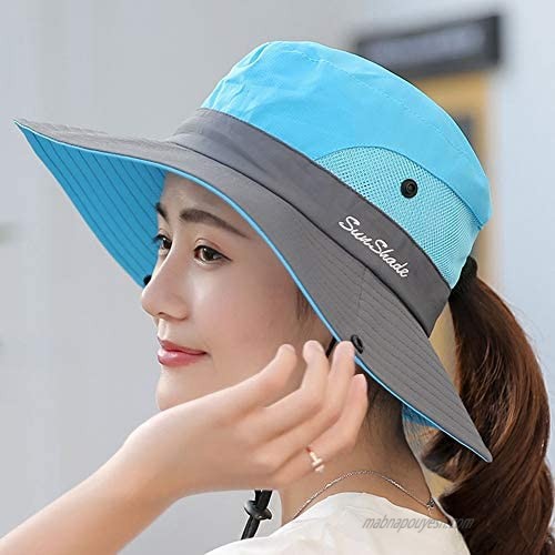 Yimidear Women Summer Sun Hat Wide Brim Hat UV Protection Girls Bucket Foldable Sun Hat