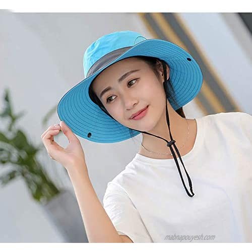 Yimidear Women Summer Sun Hat Wide Brim Hat UV Protection Girls Bucket Foldable Sun Hat