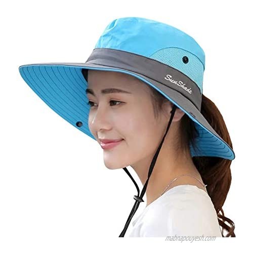 Yimidear Women Summer Sun Hat  Wide Brim Hat UV Protection Girls Bucket Foldable Sun Hat
