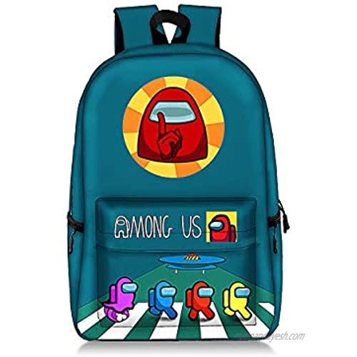 Among-Us Game Backpack Impostor Crewmate School Bag For Kids 18inch