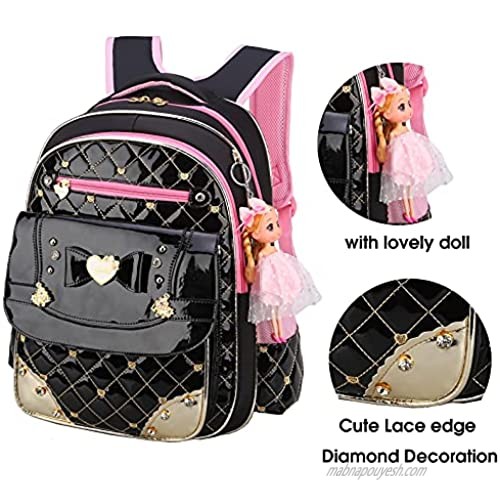 Backpack for Girls Waterproof Kids Backpack Cute School Bag for Elementary Princess Bookbag