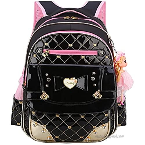Backpack for Girls Waterproof Kids Backpack Cute School Bag for Elementary Princess Bookbag