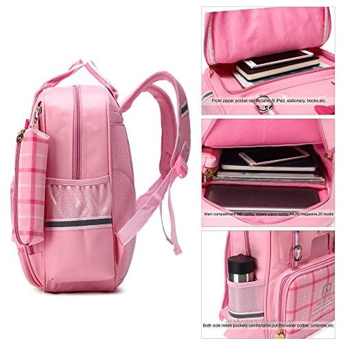 British Style Girls Backpacks for School Princess Bowknot Kids Bookbags